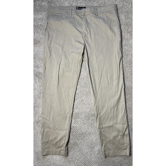 Travis Mathew Mens 38x30 Performance Chino Golf Pants Lightweight Khaki Stretch - Picture 2 of 7